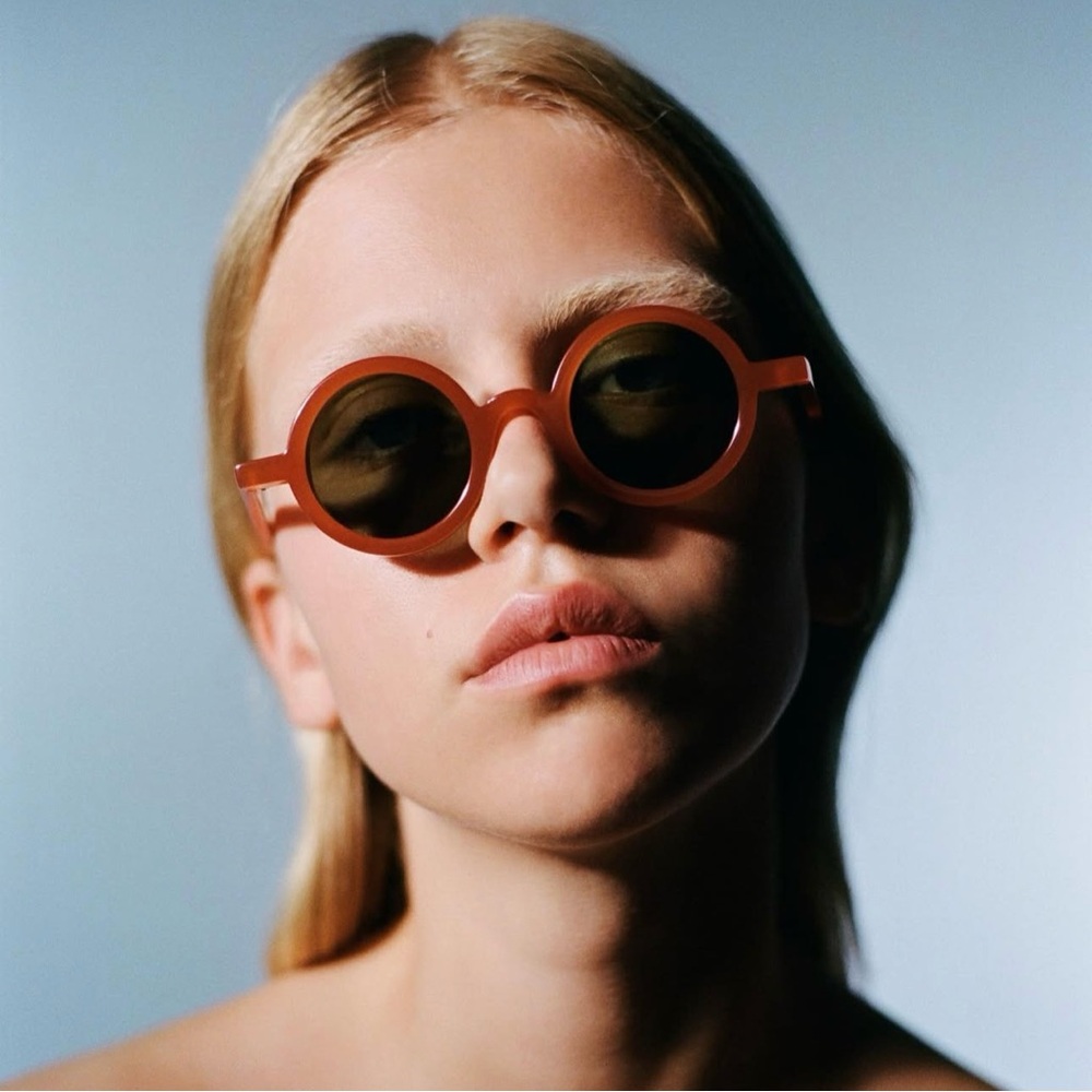 Delarge Rongle Sunglasses in Caramel and Dark Green - New!
